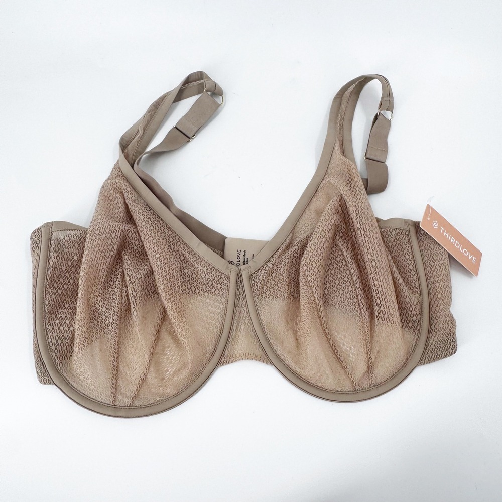 ThirdLove Neutral Mesh Underwire Bra - Beige/Taupe